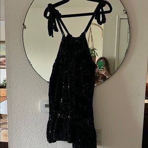black sequin free people dress